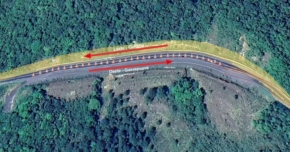 Serra da Esperança terá novo desvio devido a obras na BR-277, no Paraná  