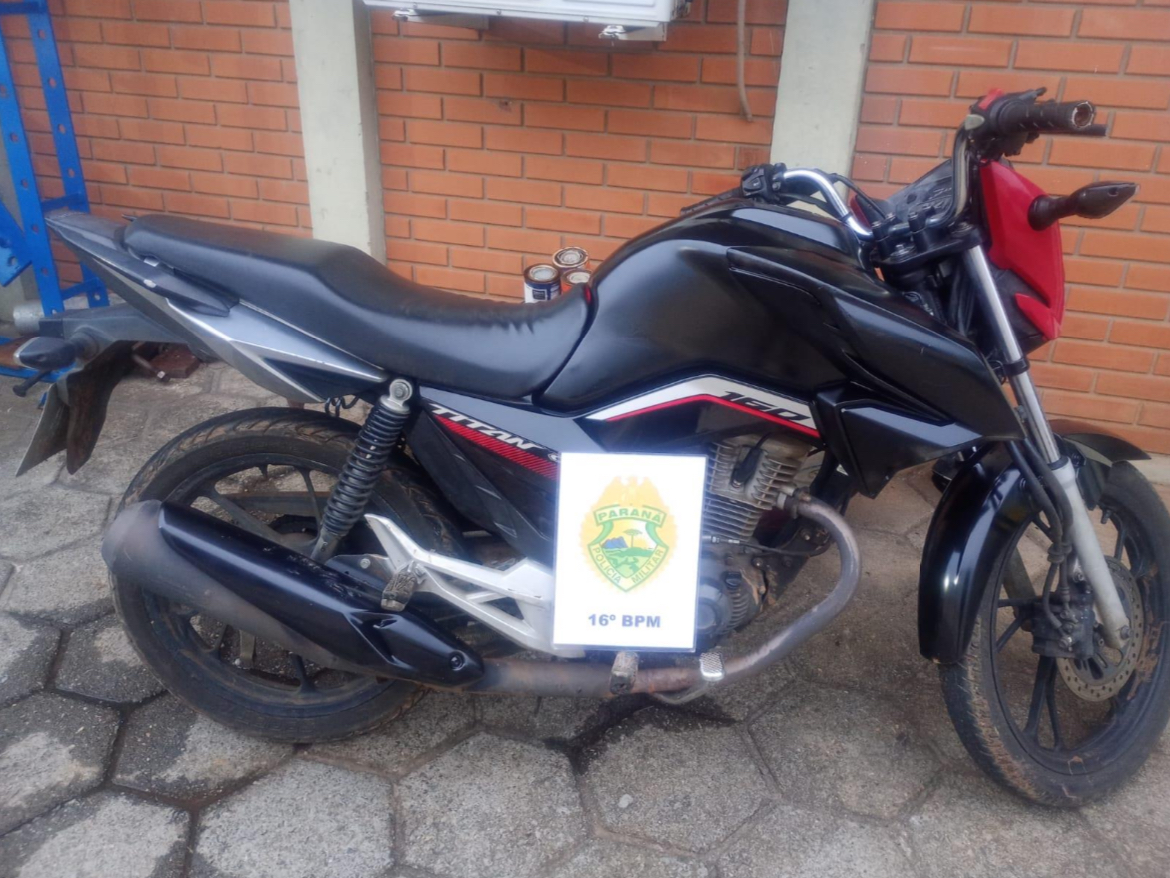 Homem é preso após esconder motocicleta furtada e mudar cor e placa do veículo em Guarapuava