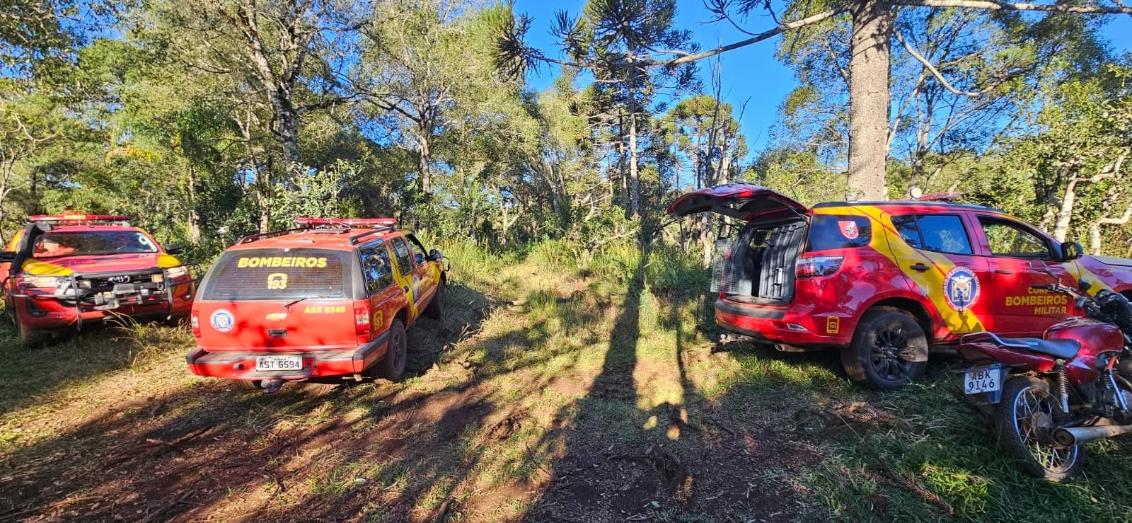Corpo de Bombeiros  localizaram, em óbito, o idoso de 83 anos que estava desaparecido na área rural de Cruz Machado  