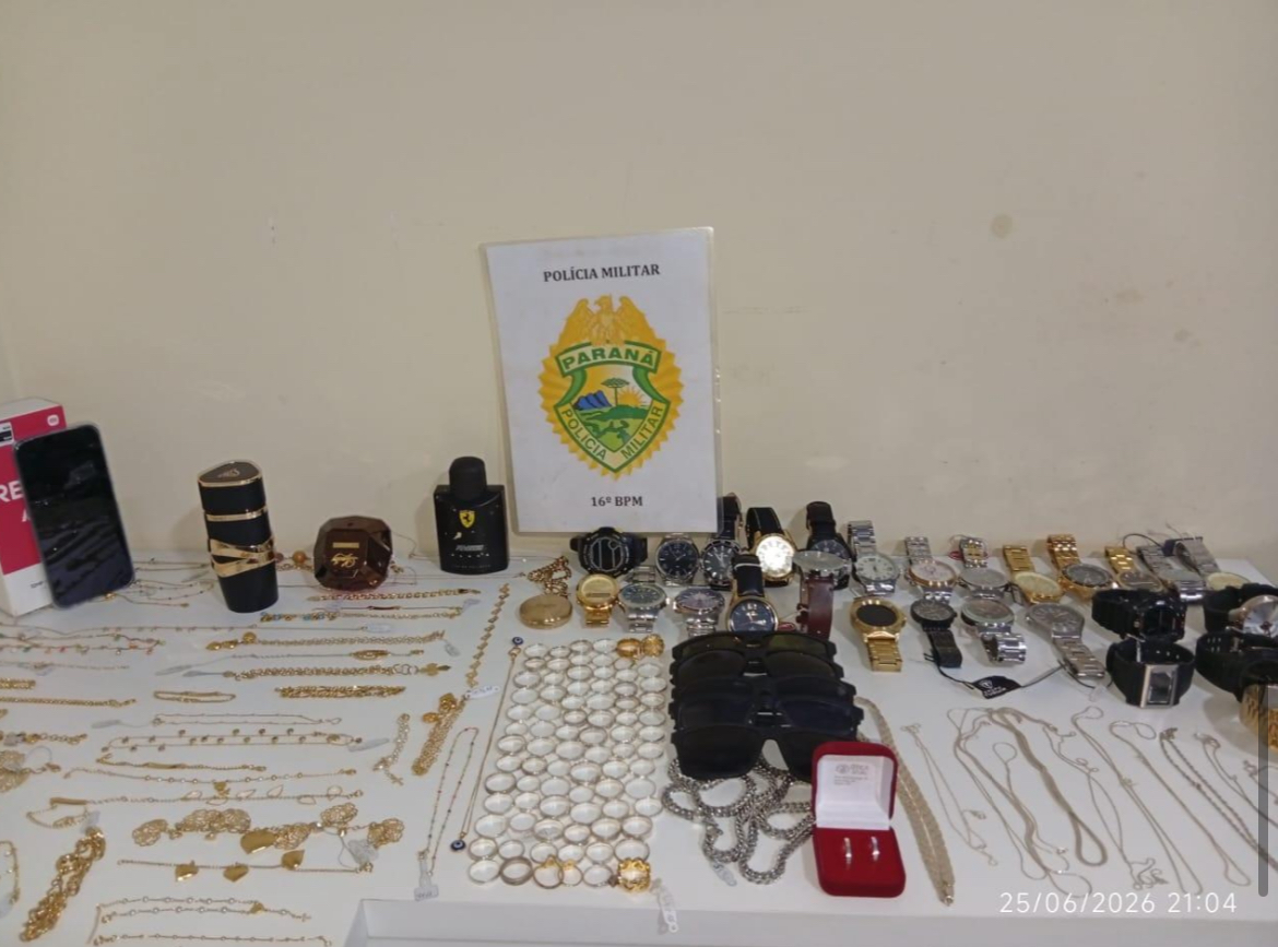    Autor de furto em ótica é preso e polícia recupera dezenas de objetos em Santa Maria do Oeste  