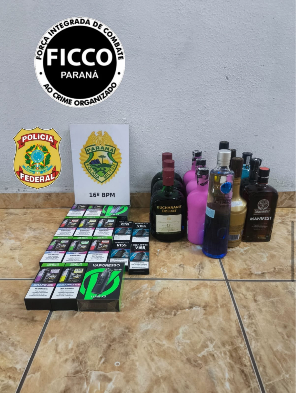 Mercadorias importadas sem documentação são apreendidas durante operação na BR-277  