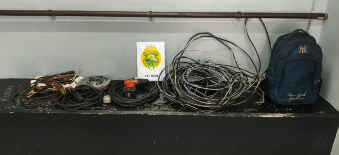 Homem é preso após furtar equipamentos de empresa de transportes em Guarapuava   