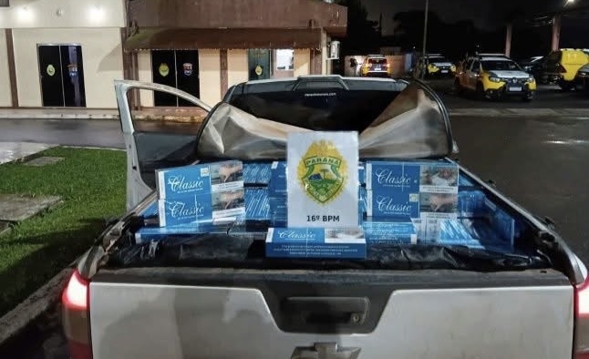Veículo carregado com cigarros contrabandeados é apreendido na Serra da Esperança  