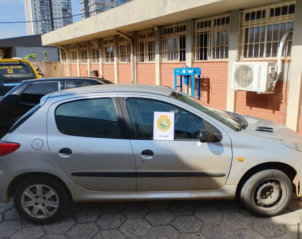 Veículo furtado em Guarapuava é recuperado e homem de 28 anos é preso na PRC-466  