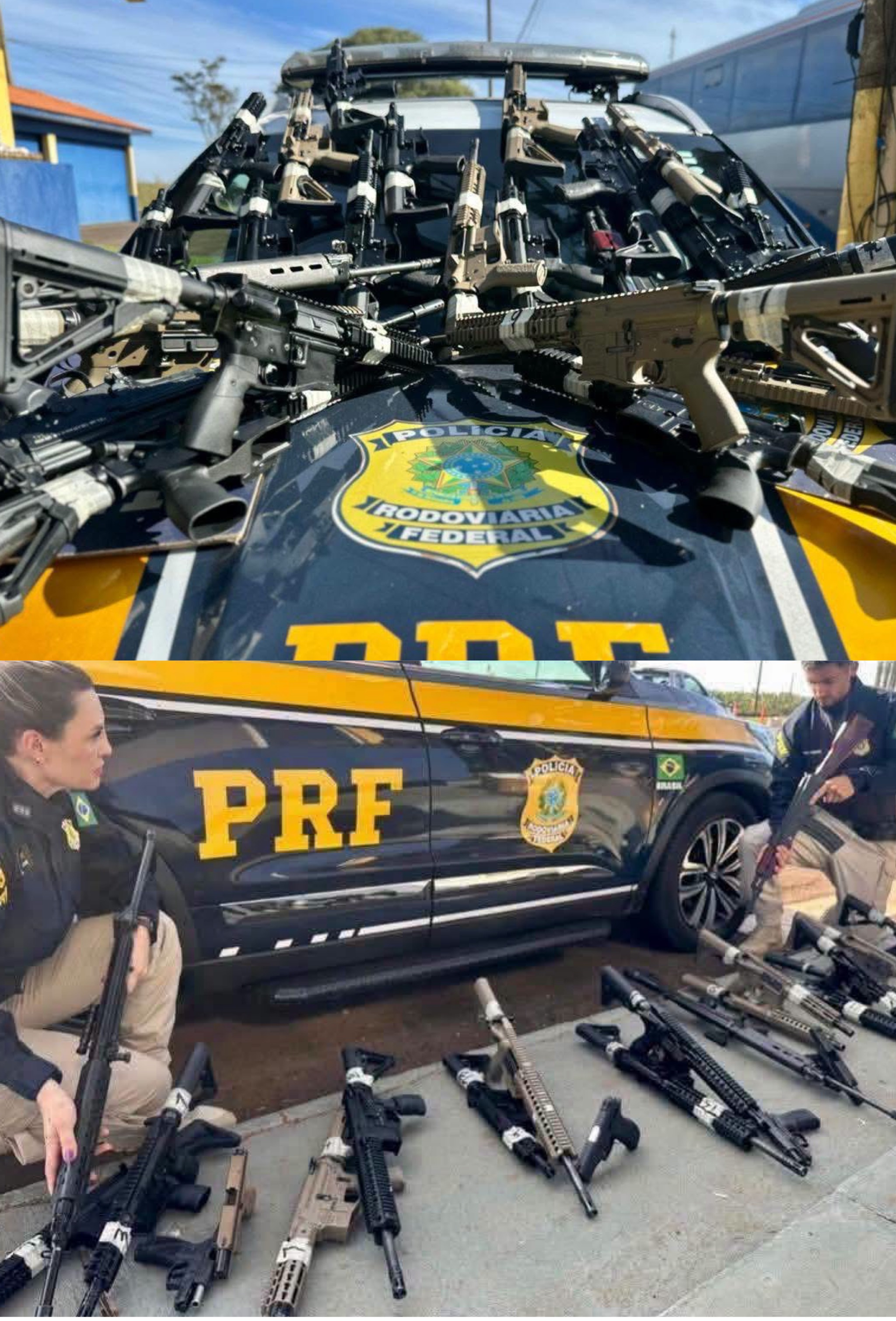 PRF faz maior apreensão de fuzis da história em operação na BR-277 no Paraná  