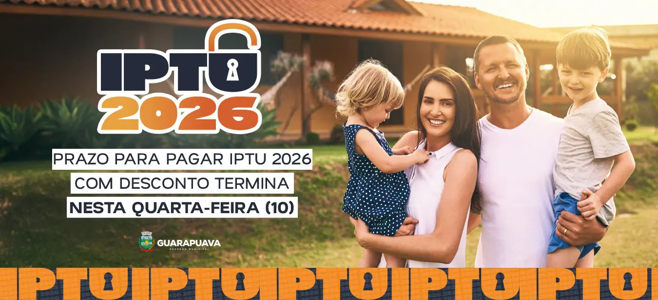  Prazo para pagar IPTU 2026 com desconto termina na quarta-feira (10) 